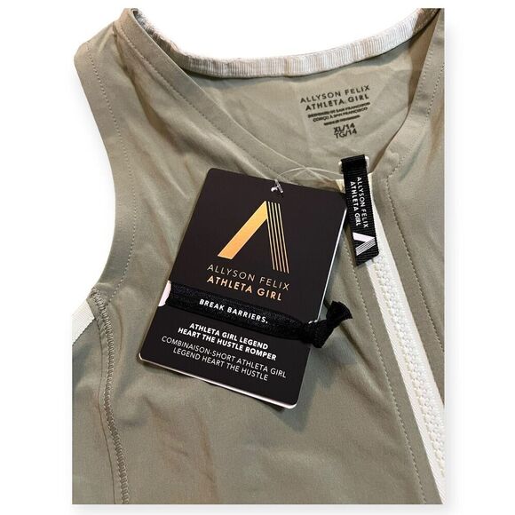 NWT!! Athleta Girl Legend Heart The Hustle Romper Sleeveless Size XL/14 - Picture 3 of 7